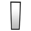 Wall-Mounted Mirror with Tall Rectangular Frame, 24 x 71, Black Metal