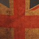 Bran Loveseat 50’’ Union Jack Flag Brown and Gray Top Grain Leather BM324661