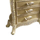 Otis Tall Dresser Chest with 6 Drawers Classic Scrolled Gold Wood BM324664