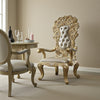 Otis Side Dining Chair Set of 2 Classic Light Gold Tufted Faux Leather