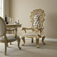 Otis Side Dining Chair Set of 2 Classic Light Gold Tufted Faux Leather