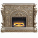 Mas LED Electric Fireplace Touch Panel 69 Inch Classic Silver Resin BM324666