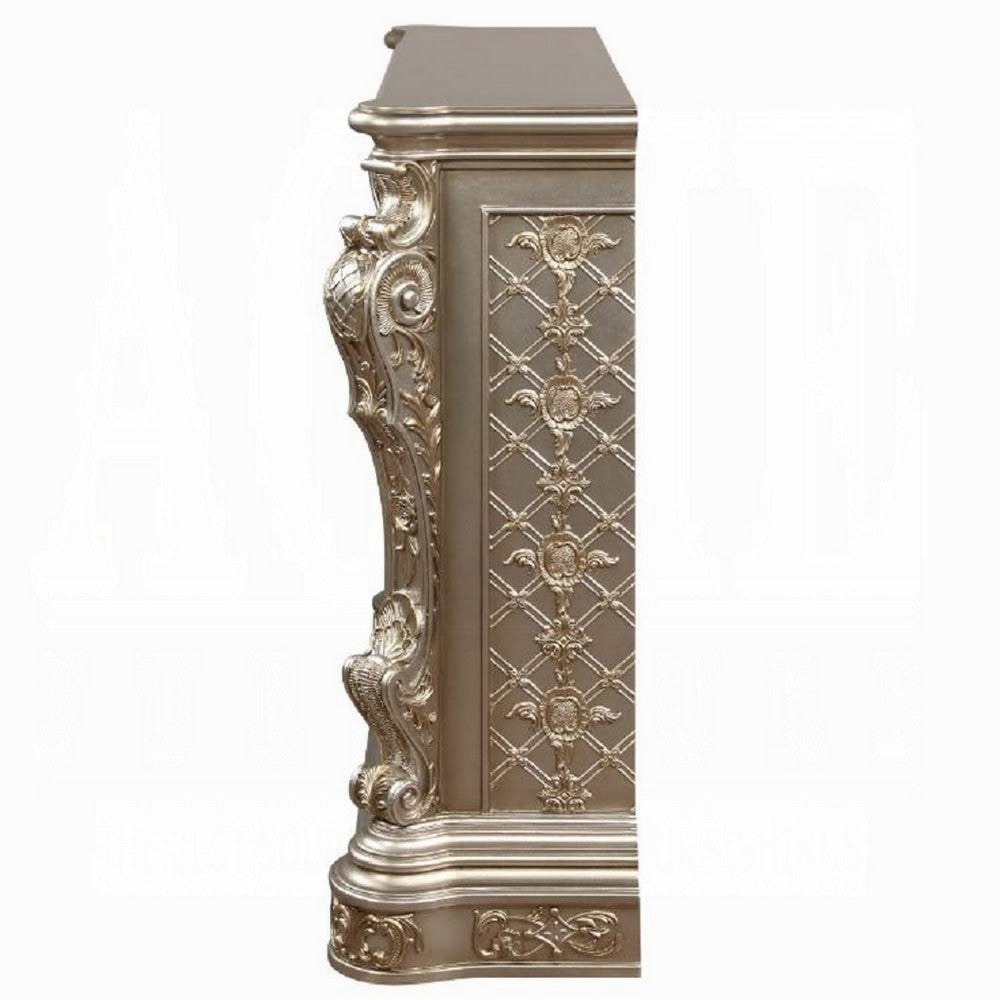 Mas LED Electric Fireplace Touch Panel 69 Inch Classic Silver Resin BM324666