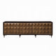 88 Inch Console Cabinet 5 Doors Bronze Legs Espresso Brown BM324673