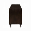 88 Inch Console Cabinet 5 Doors Bronze Legs Espresso Brown BM324673