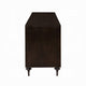 88 Inch Console Cabinet 5 Doors Bronze Legs Espresso Brown BM324673