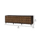 88 Inch Console Cabinet 5 Doors Bronze Legs Espresso Brown BM324673