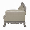 Ally Accent Chair with Claw Feet Bone White Tufted Faux Leather BM324675