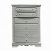 Auri Kids Tall Dresser Chest with 6 Drawers Scalloped Base Gray BM324681