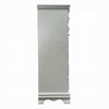 Auri Kids Tall Dresser Chest with 6 Drawers Scalloped Base Gray BM324681