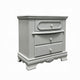 Auri Kids Nightstand, 3 Drawers and Scalloped Base 27" Gray Wood Frame