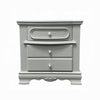 Auri Kids Nightstand 3 Drawers and Scalloped Base 27’’ Gray Wood Frame BM324683
