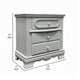 Auri Kids Nightstand 3 Drawers and Scalloped Base 27’’ Gray Wood Frame BM324683