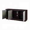 Sideboard Console Cabinet Silver Metal Touch Open Door 68 Inch Brown BM324686