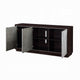Sideboard Console Cabinet Silver Metal Touch Open Door 68 Inch Brown BM324686