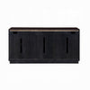 Sideboard Console Cabinet Silver Metal Touch Open Door 68 Inch Brown BM324686