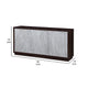 Sideboard Console Cabinet Silver Metal Touch Open Door 68 Inch Brown BM324686