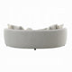 105’’ Curve Sofa with 6 Feather Accent Pillows Beige Boucle BM324689