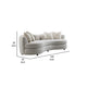 105’’ Curve Sofa with 6 Feather Accent Pillows Beige Boucle BM324689