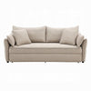 Leif Sofa with Full Size Pull Out Sleeper Bed 87’’ Wood Beige Fabric BM324690