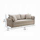 Leif Sofa with Full Size Pull Out Sleeper Bed 87’’ Wood Beige Fabric BM324690