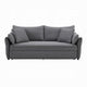 Leif Sofa with Full Size Pull Out Sleeper Bed 87’’ Wood Gray Fabric BM324691