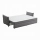 Leif Sofa with Full Size Pull Out Sleeper Bed 87’’ Wood Gray Fabric BM324691