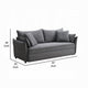 Leif Sofa with Full Size Pull Out Sleeper Bed 87’’ Wood Gray Fabric BM324691