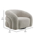 Swivel Accent Chair Cloudlike Curved Design Metal Base Gray Boucle BM324692
