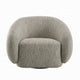 Keanu Swivel Accent Chair Plush Round Cloudlike Design Brown Boucle BM324693