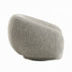 Keanu Swivel Accent Chair Plush Round Cloudlike Design Brown Boucle BM324693