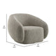 Keanu Swivel Accent Chair Plush Round Cloudlike Design Brown Boucle BM324693