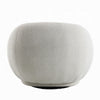 Keanu Swivel Accent Chair Plush Round Cloudlike Design Beige Boucle BM324694
