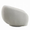Keanu Swivel Accent Chair Plush Round Cloudlike Design Beige Boucle BM324694
