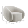 Keanu Swivel Accent Chair Plush Round Cloudlike Design Beige Boucle BM324694