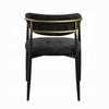 Vonn Dining Side Chair Set of 2 Black Gold Metal Black Fabric BM324698
