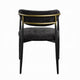 Vonn Dining Side Chair Set of 2 Black Gold Metal Black Fabric BM324698