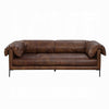 Sofa Classic 96’’ Black Metal Legs Mocha Brown Top Grain Leather BM324699