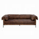 Sofa Classic 96’’ Black Metal Legs Mocha Brown Top Grain Leather BM324699