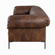 Sofa Classic 96’’ Black Metal Legs Mocha Brown Top Grain Leather BM324699