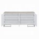 Sideboard Console Cabinet 4 Door 65 Inch Blue Marble Paint White BM324702