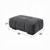 Cloe Modern Ottoman Tufted Gray Linen Upholstery 39x26 Solid Wood BM324708