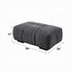 Cloe Modern Ottoman Tufted Gray Linen Upholstery 39x26 Solid Wood BM324708