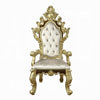 Mara Dining Armchair Set of 2 Crystal Tufted Gold Floral Carvings BM324709
