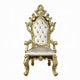 Mara Dining Armchair Set of 2 Crystal Tufted Gold Floral Carvings BM324709