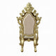 Mara Dining Armchair Set of 2 Crystal Tufted Gold Floral Carvings BM324709