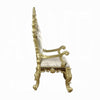 Mara Dining Armchair Set of 2 Crystal Tufted Gold Floral Carvings BM324709