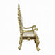 Mara Dining Armchair Set of 2 Crystal Tufted Gold Floral Carvings BM324709