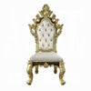 Mara Side Dining Chair Set of 2 Crystal Tufted Gold Floral Carvings BM324711