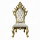 Mara Side Dining Chair Set of 2 Crystal Tufted Gold Floral Carvings BM324711